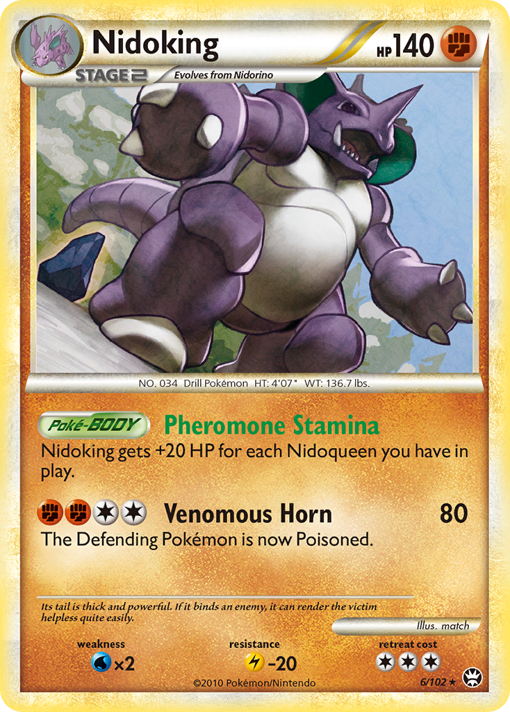 Nidoking — HS—Triumphant #006 / 102