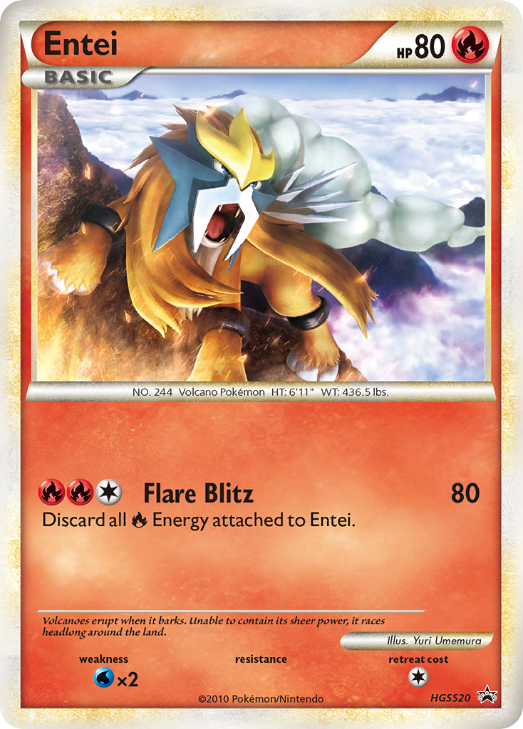 Entei — HGSS Black Star Promos #020 / 25