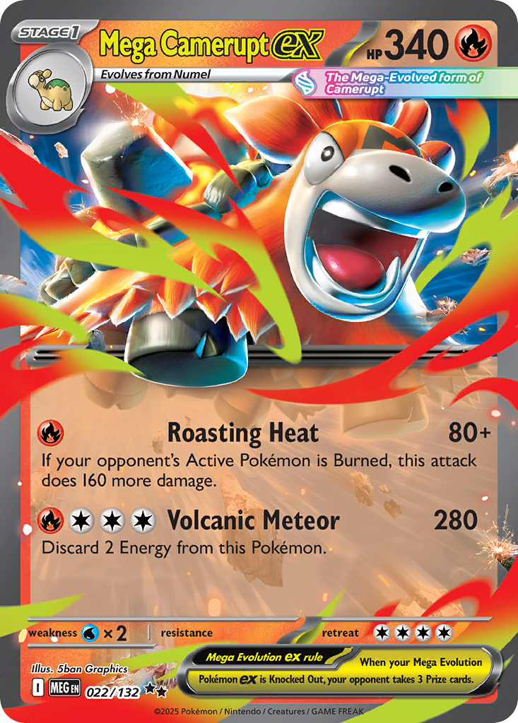 Mega Camerupt ex — Mega Evolution #022 / 132
