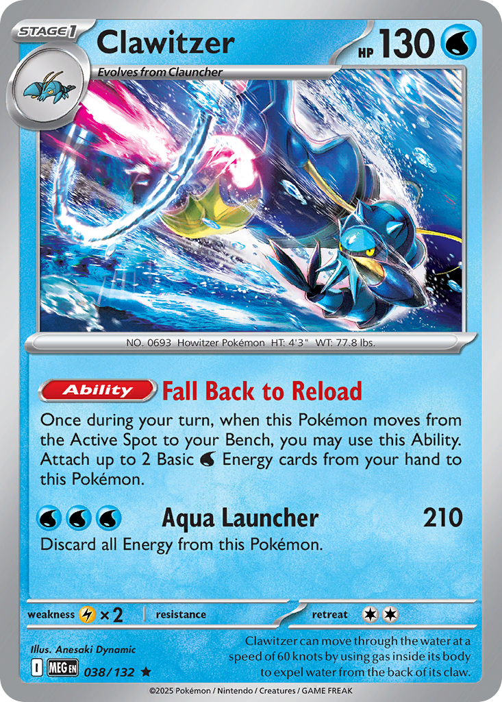 Clawitzer — Mega Evolution #038 / 132