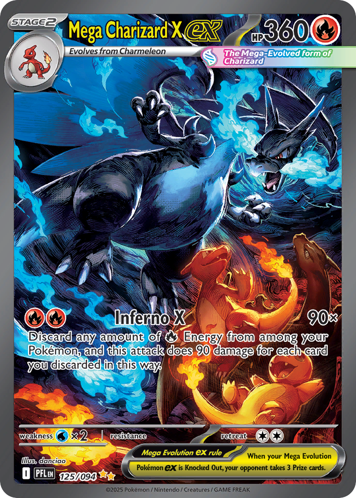 Mega Charizard X ex — Phantasmal Flames #125 / 94