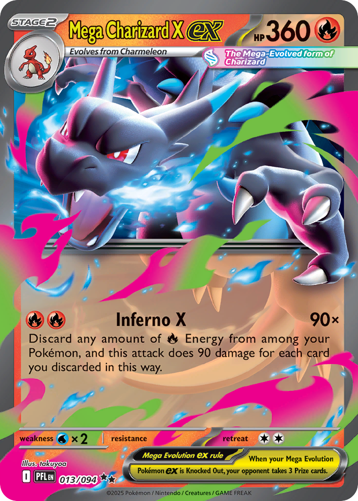 Mega Charizard X ex — Phantasmal Flames #013 / 94