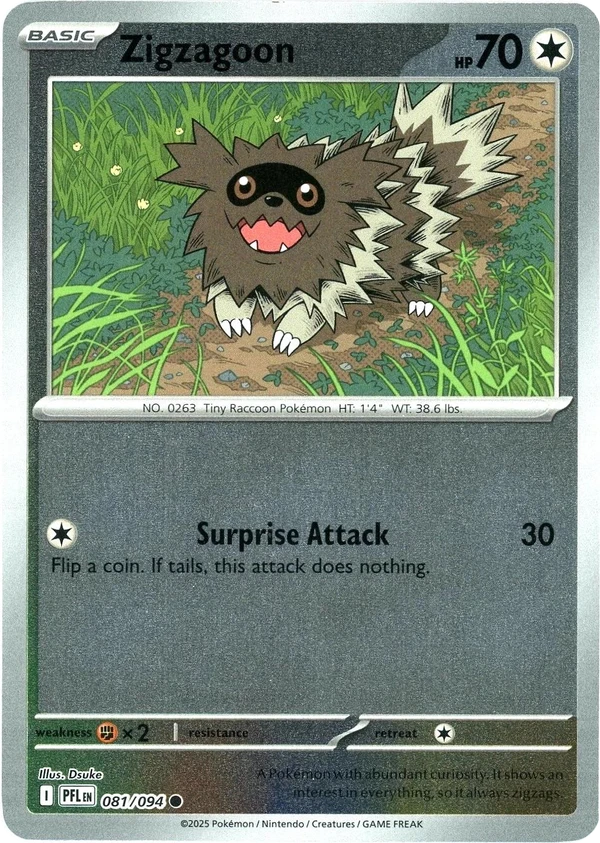 Zigzagoon — Phantasmal Flames #081 / 94