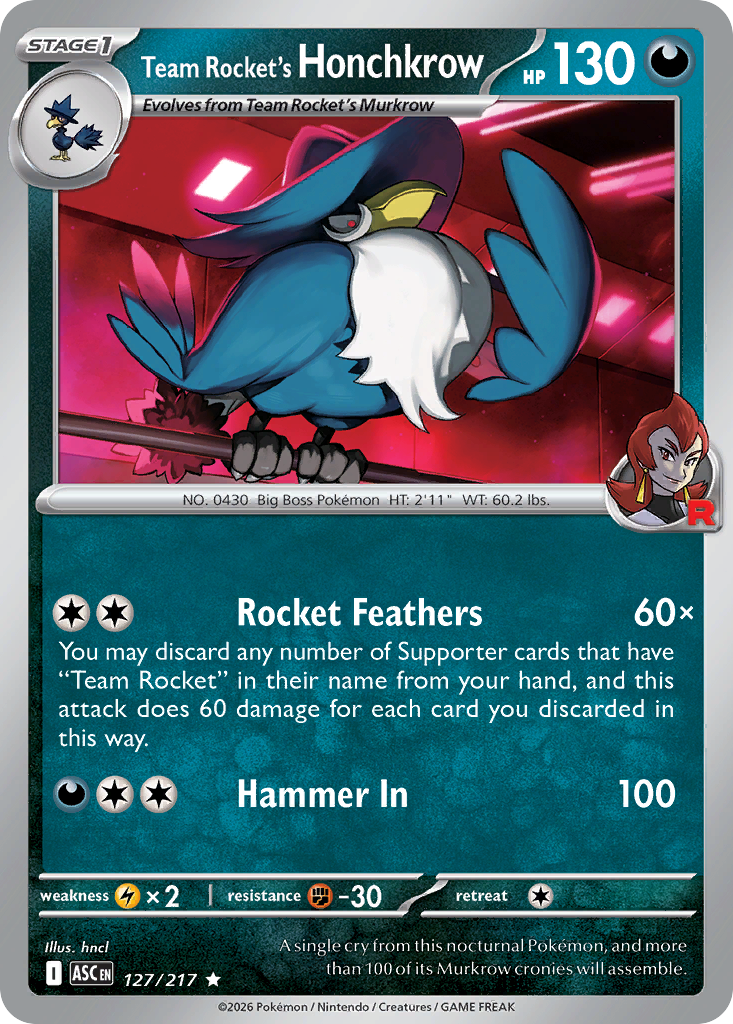 Team Rocket's Honchkrow — Ascended Heroes #127 / 217