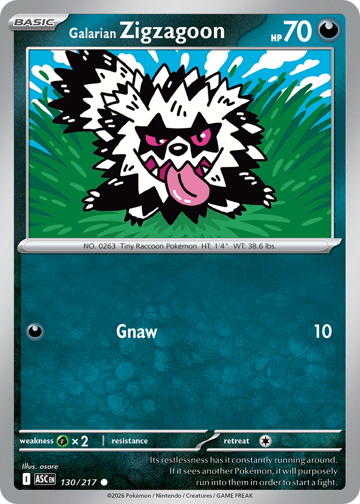 Galarian Zigzagoon — Ascended Heroes #130 / 217