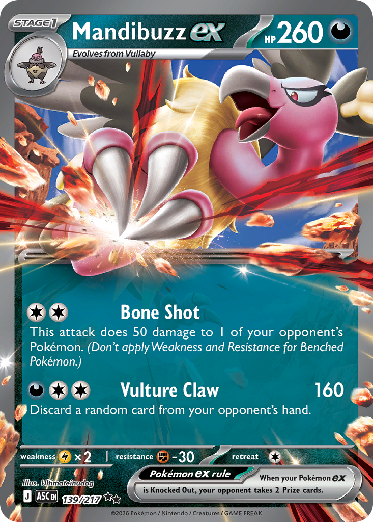 Mandibuzz ex — Ascended Heroes #139 / 217
