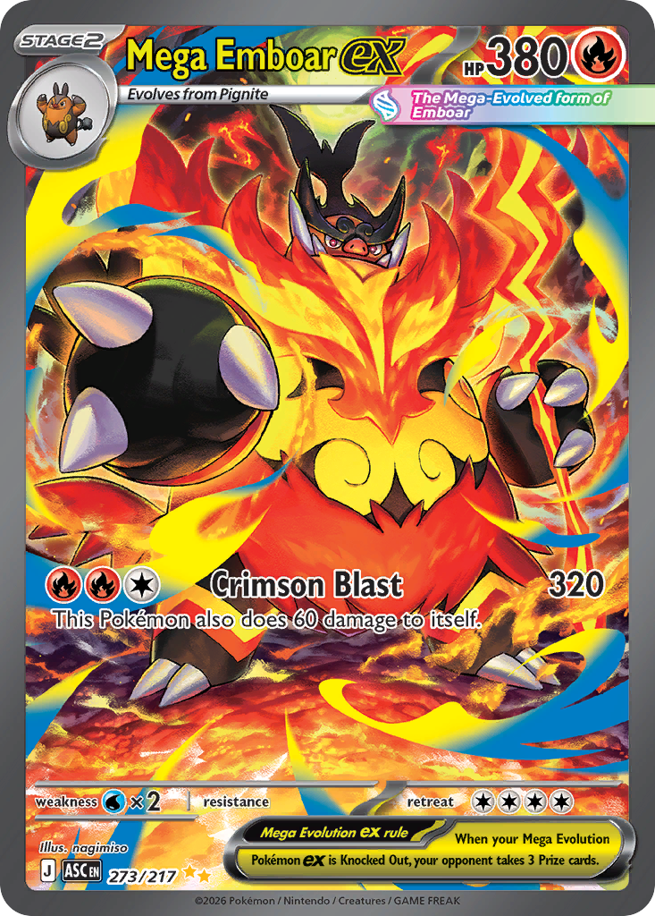 Mega Emboar ex — Ascended Heroes #273 / 217