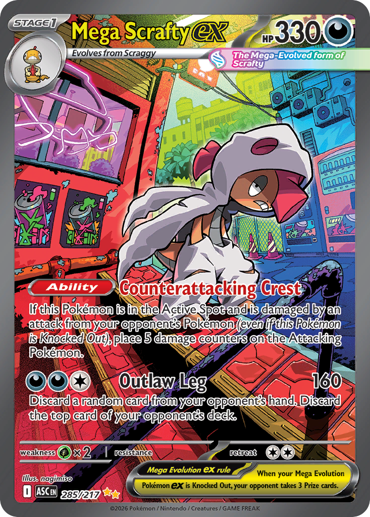 Mega Scrafty ex — Ascended Heroes #285 / 217
