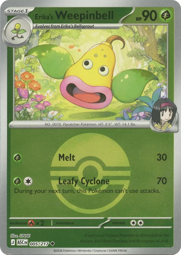 Erika's Weepinbell — Ascended Heroes #005 / 217