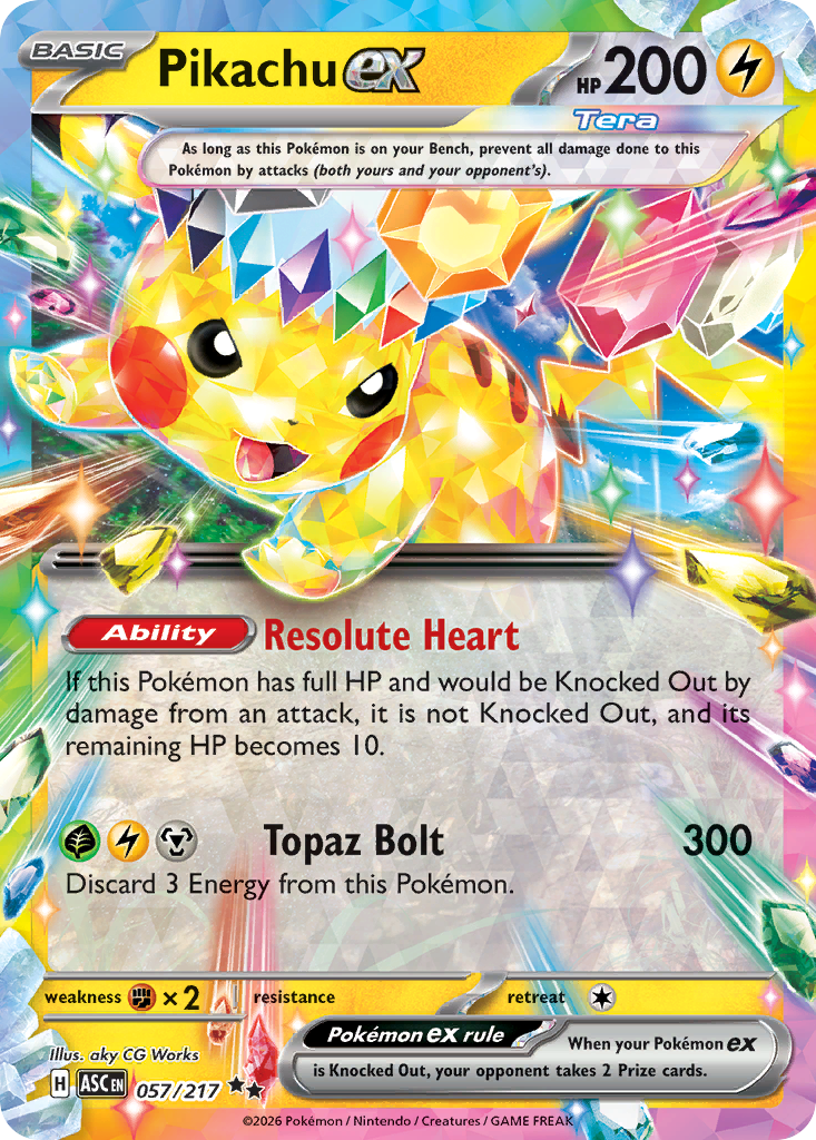 Pikachu ex — Ascended Heroes #057 / 217