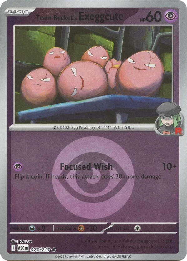 Team Rocket's Exeggcute — Ascended Heroes #077 / 217