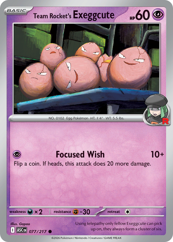Team Rocket's Exeggcute — Ascended Heroes #077 / 217
