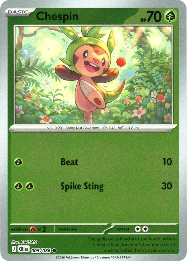 Chespin — Chaos Rising #005 / 86