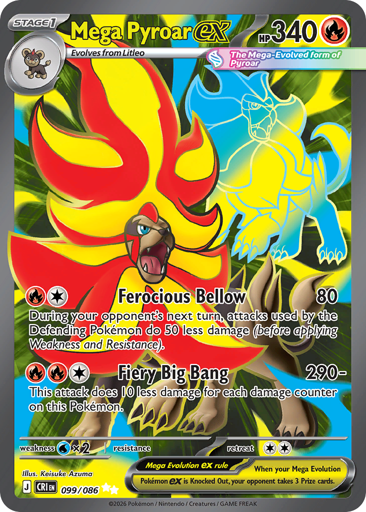 Mega Pyroar ex — Chaos Rising #099 / 86