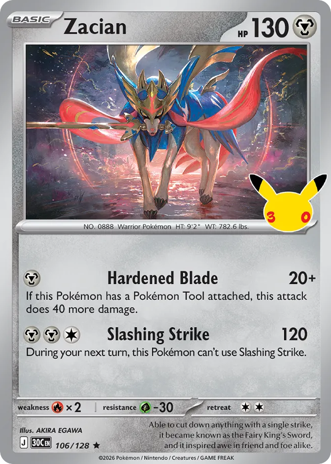 Zacian, 30th Celebration #106 / 128