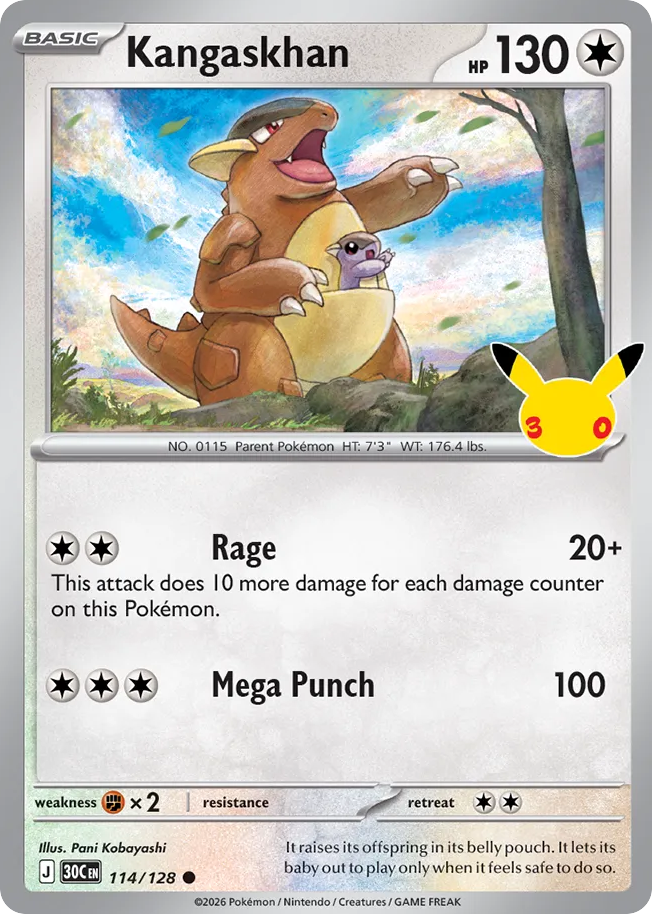 Kangaskhan, 30th Celebration #114 / 128