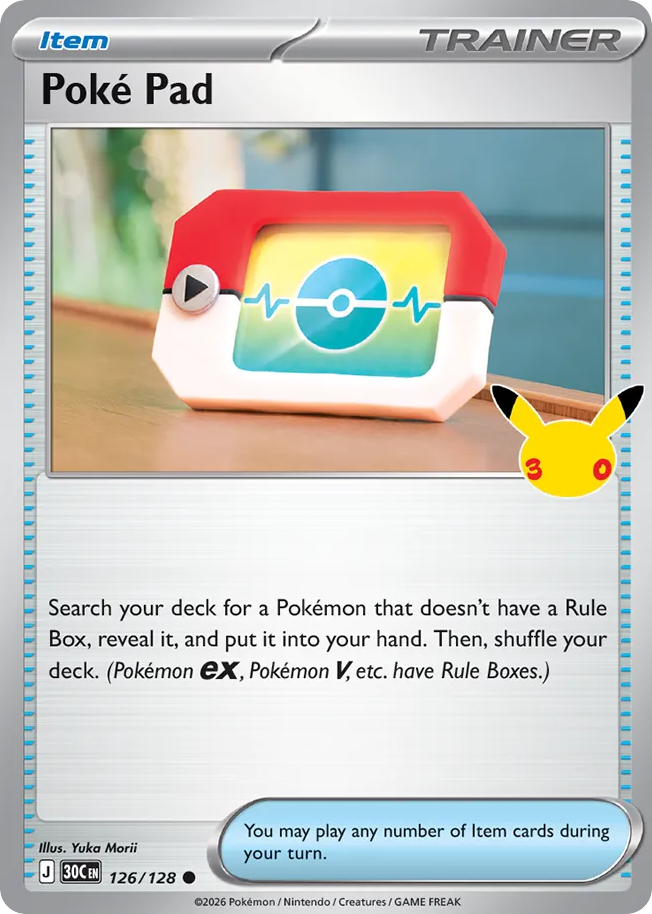 Poké Pad, 30th Celebration #126 / 128