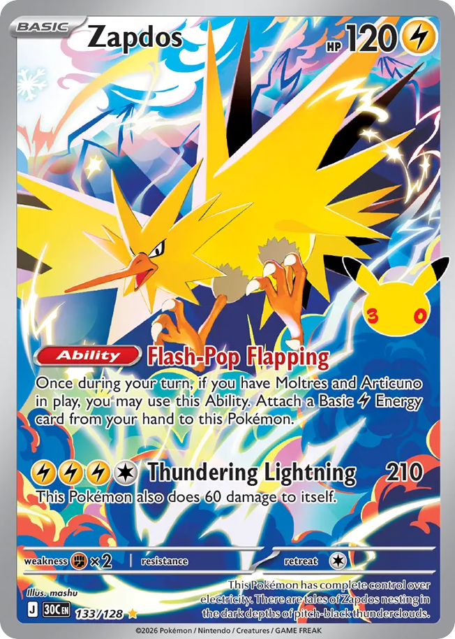 Zapdos, 30th Celebration #133 / 128