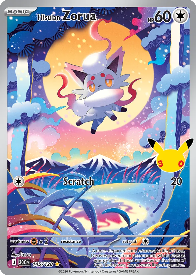 Hisuian Zorua, 30th Celebration #145 / 128
