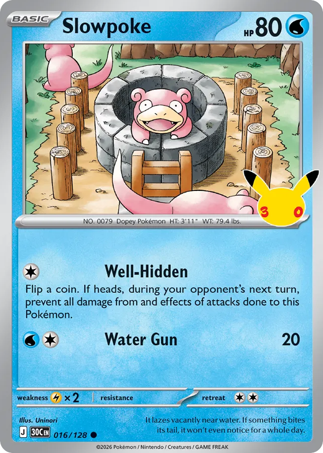 Slowpoke, 30th Celebration #016 / 128