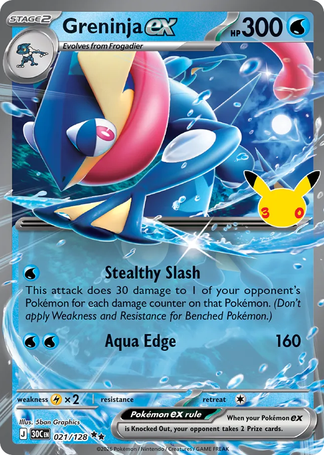 Greninja ex, 30th Celebration #021 / 128