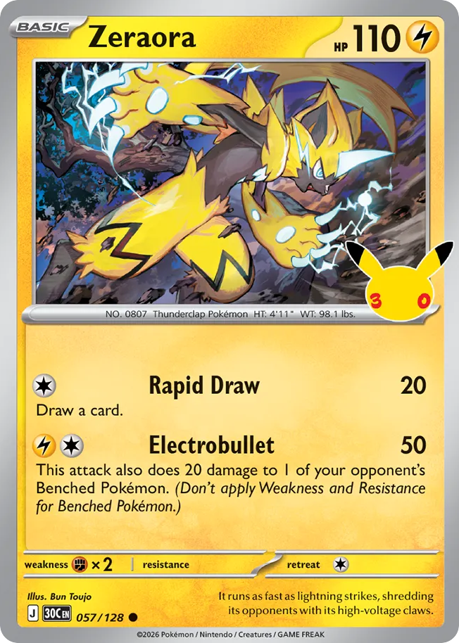 Zeraora, 30th Celebration #057 / 128