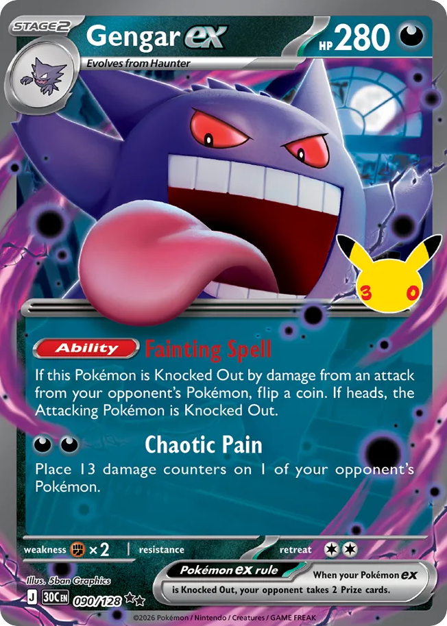 Gengar ex, 30th Celebration #090 / 128