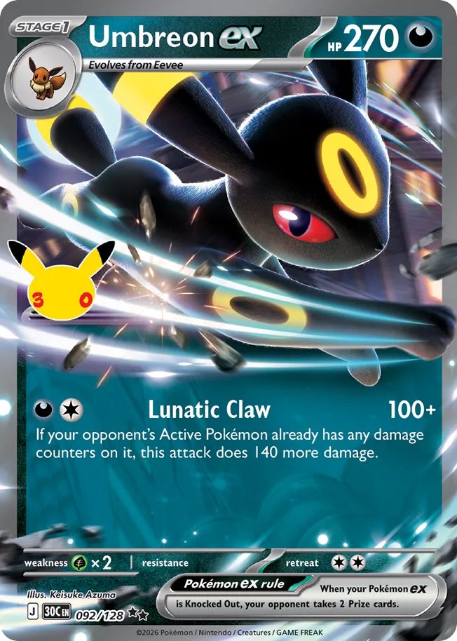 Umbreon ex, 30th Celebration #092 / 128