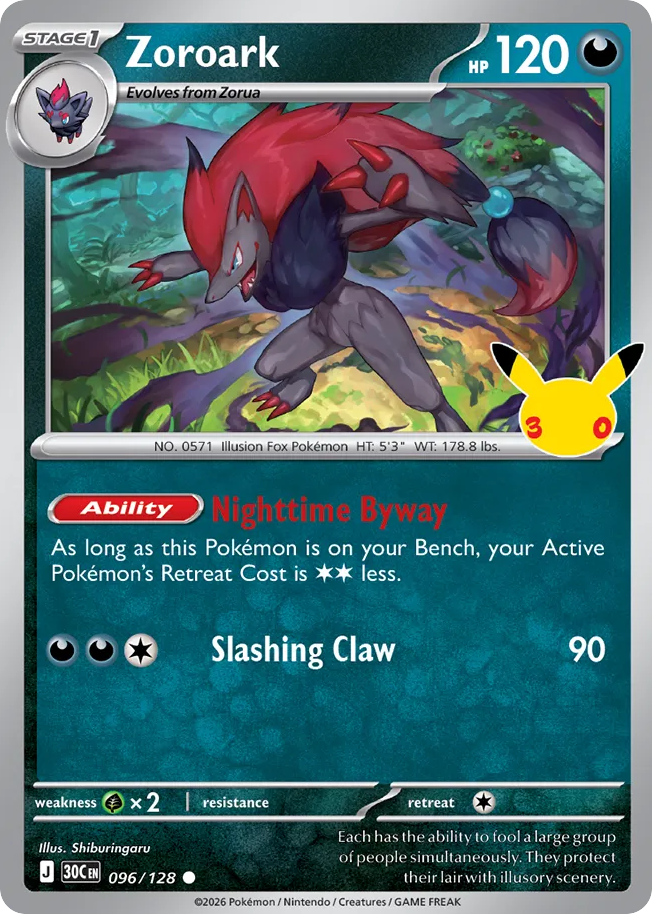 Zoroark, 30th Celebration #096 / 128