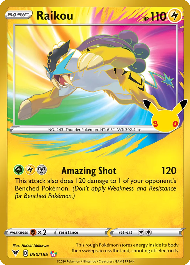 Raikou, 30th Celebration: Classic Collection #050 / 30