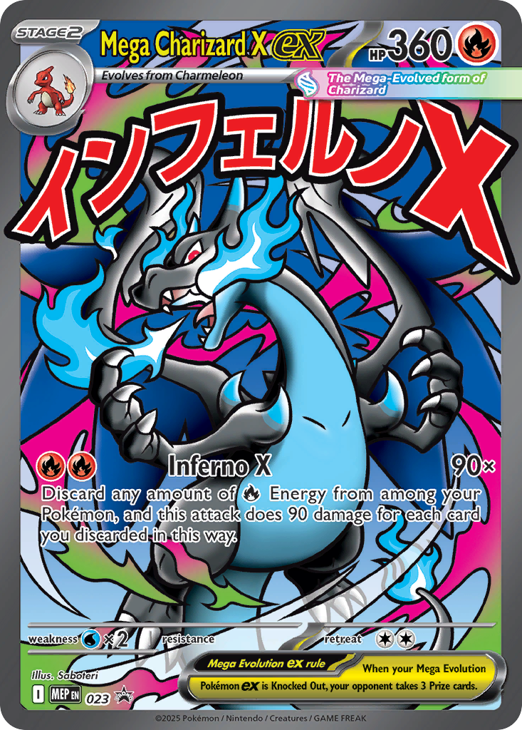 Mega Charizard X ex — Mega Evolution Black Star Promos #023 / 79