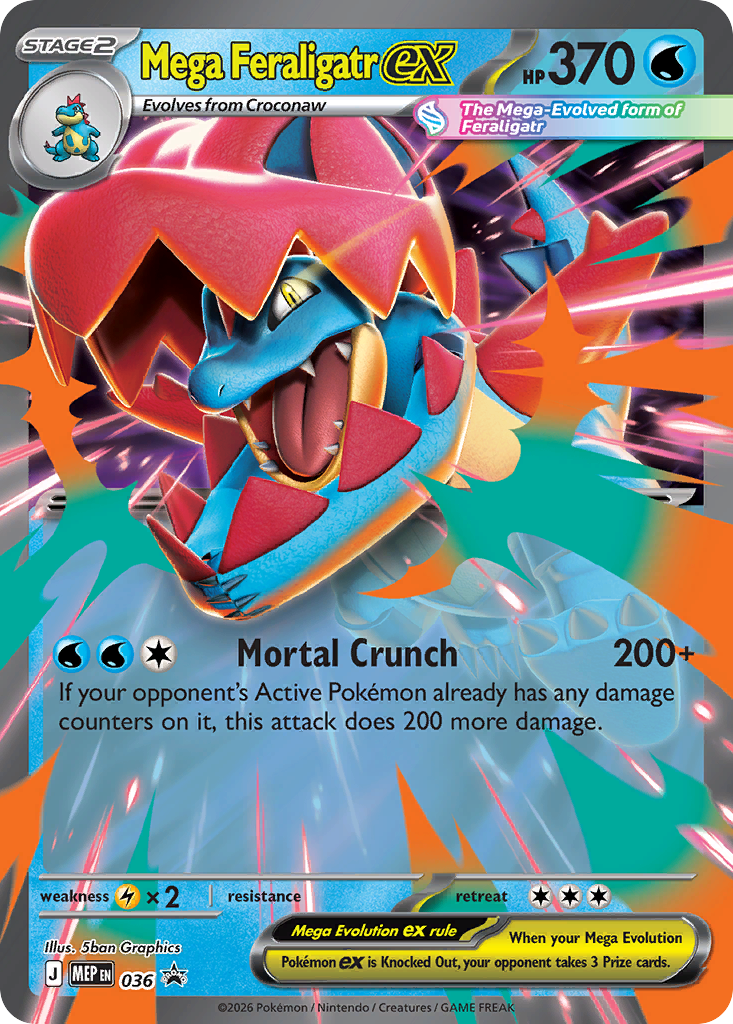Mega Feraligatr ex — Mega Evolution Black Star Promos #036 / 79