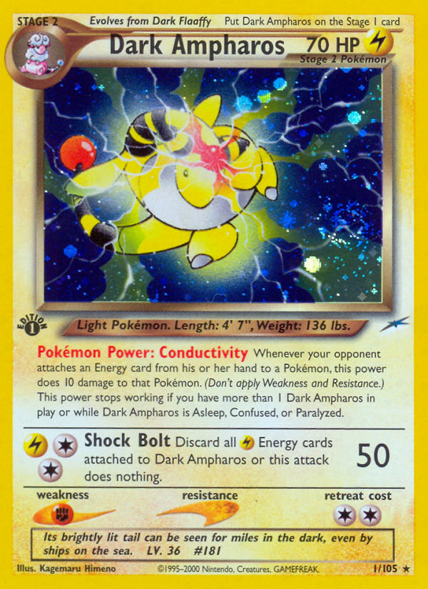 Dark Ampharos — Neo Destiny #001 / 105