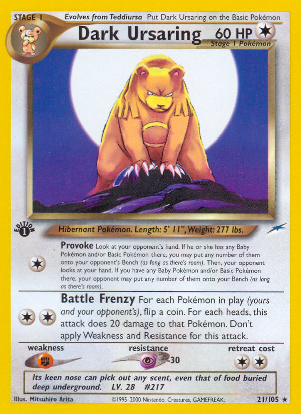 Dark Ursaring — Neo Destiny #021 / 105