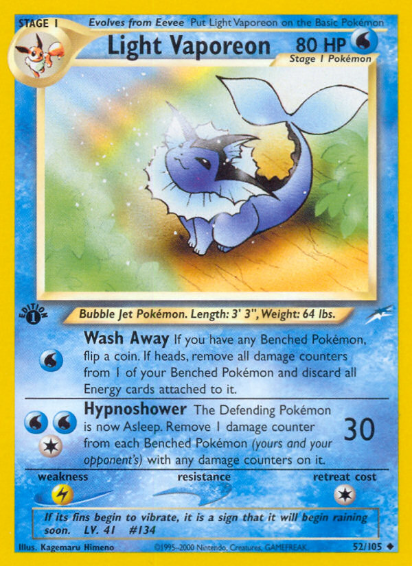 Light Vaporeon — Neo Destiny #052 / 105