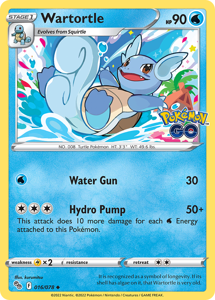 Wartortle — Pokémon GO #016 / 78