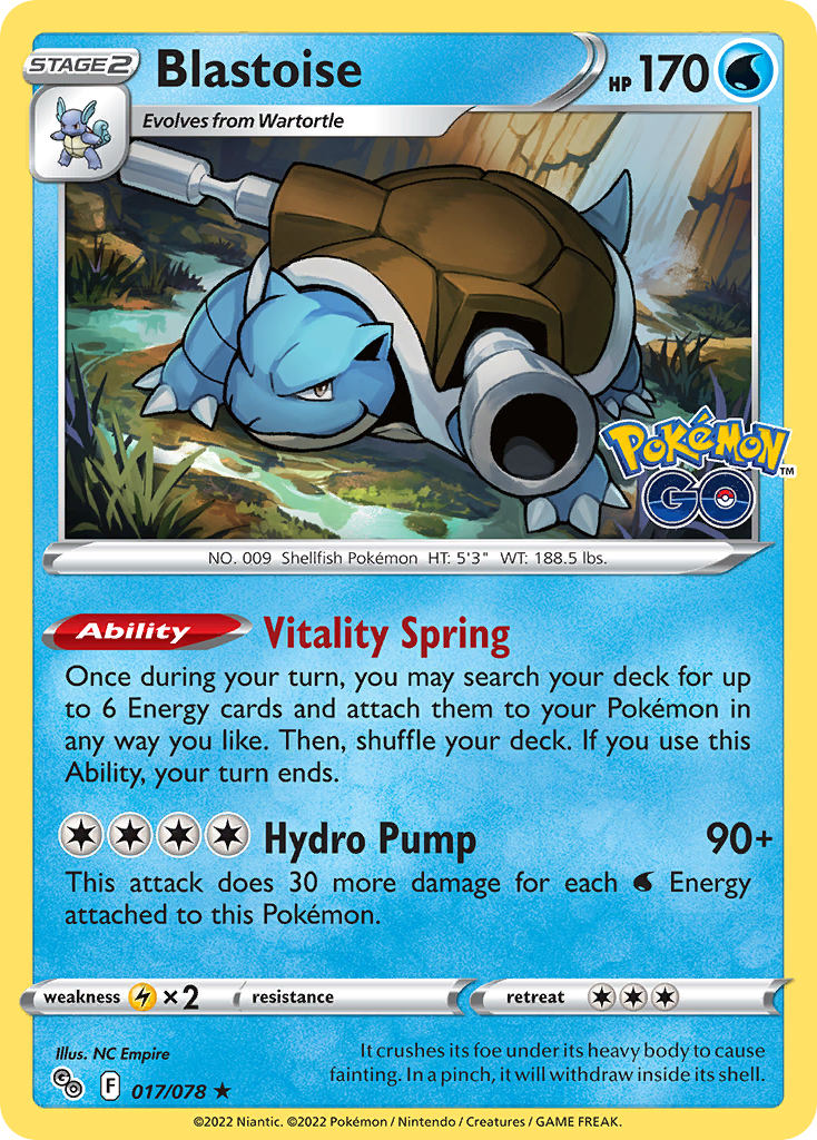 Blastoise — Pokémon GO #017 / 78