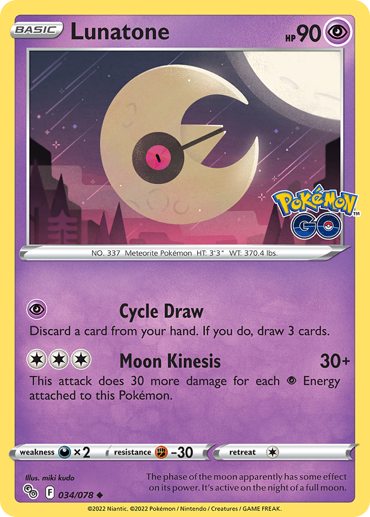Lunatone — Pokémon GO #034 / 78