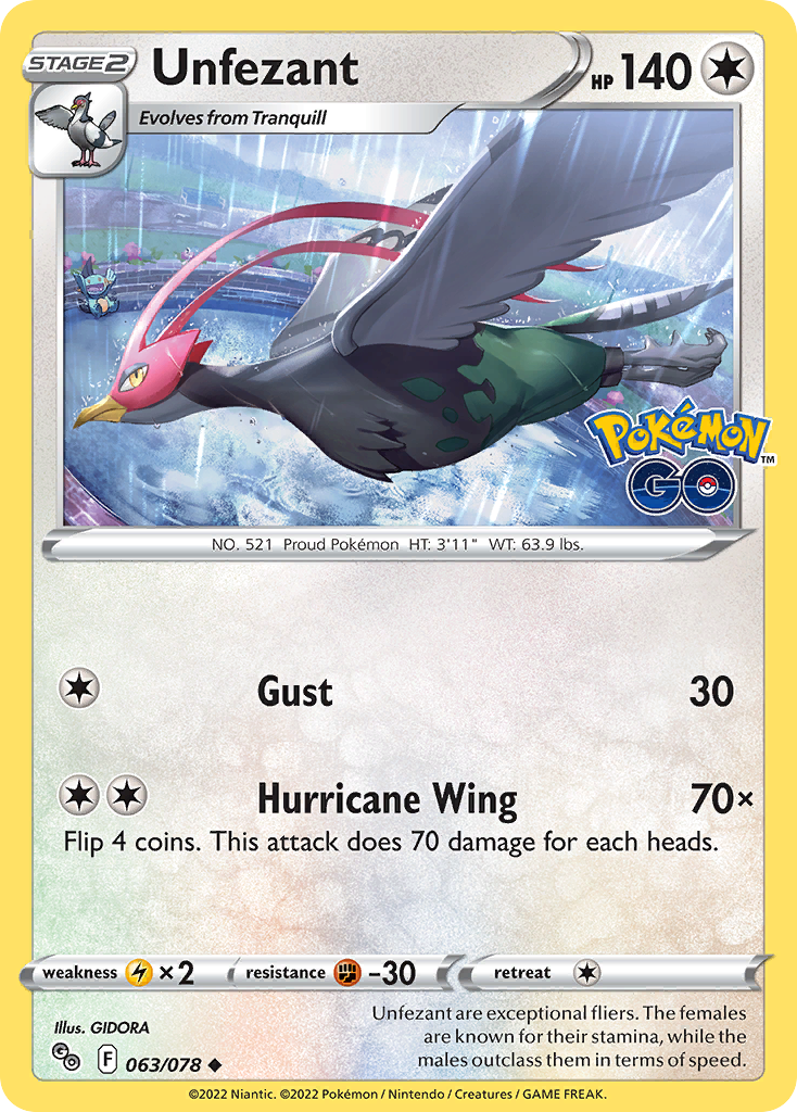 Unfezant — Pokémon GO #063 / 78