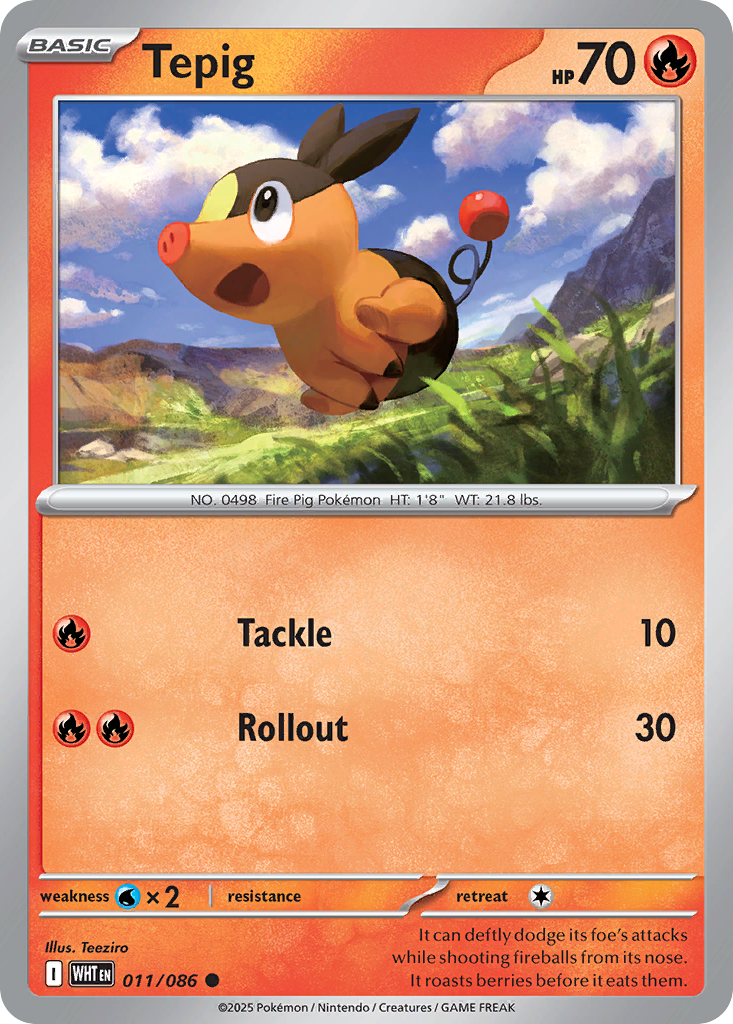 Tepig — White Flare #011 / 86