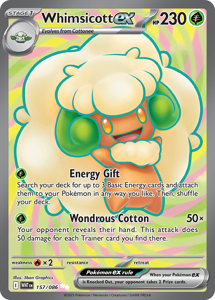 Whimsicott ex — White Flare #157 / 86