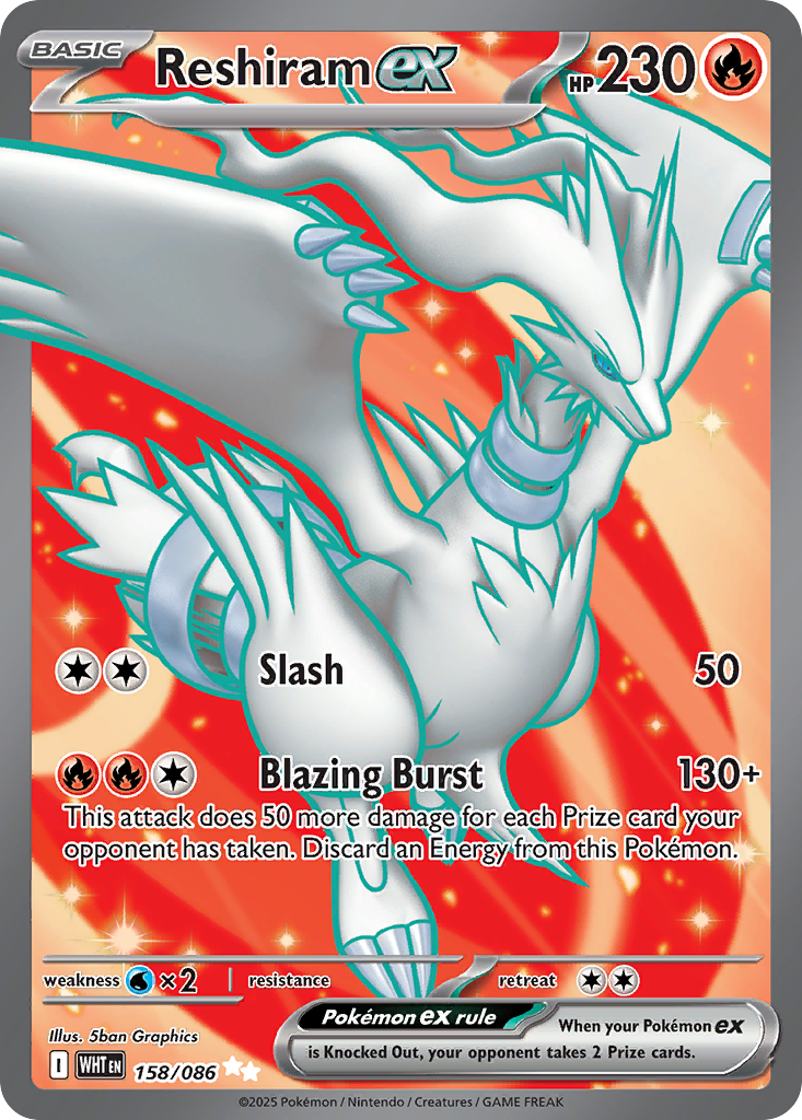 Reshiram ex — White Flare #158 / 86