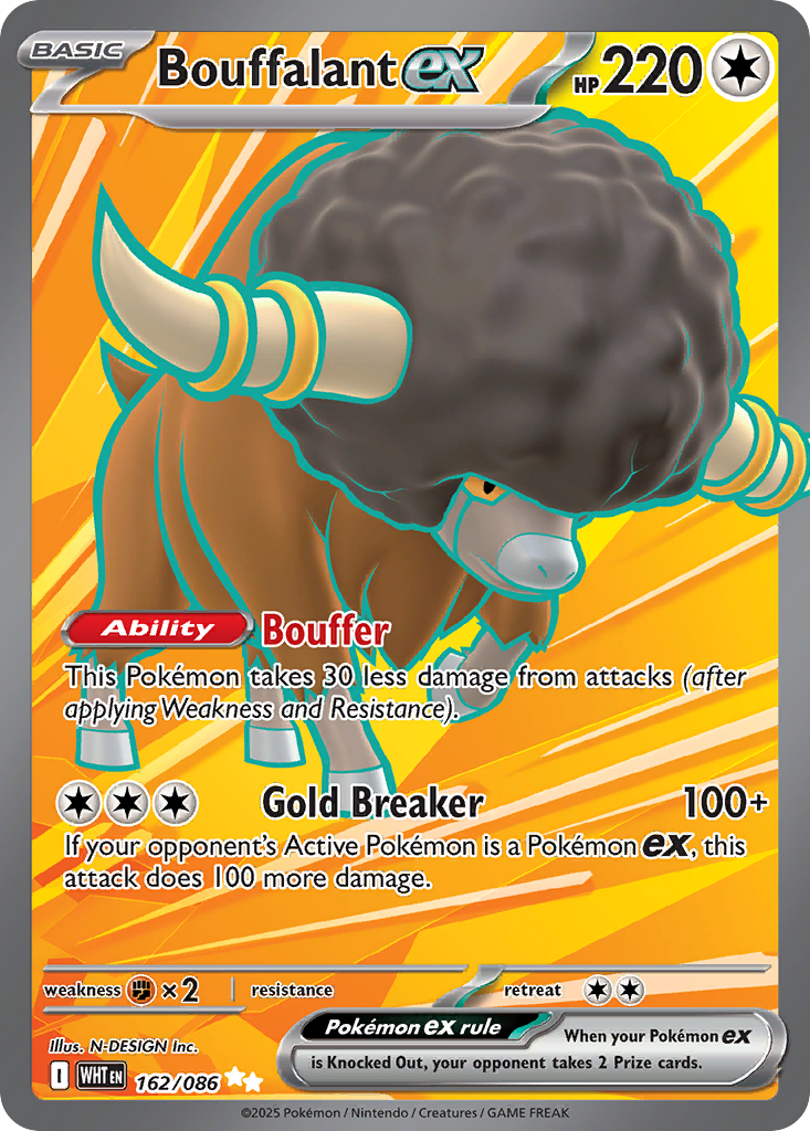 Bouffalant ex — White Flare #162 / 86