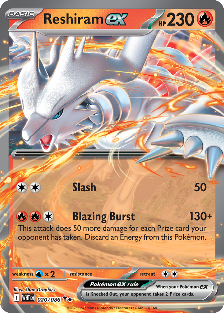Reshiram ex — White Flare #020 / 86