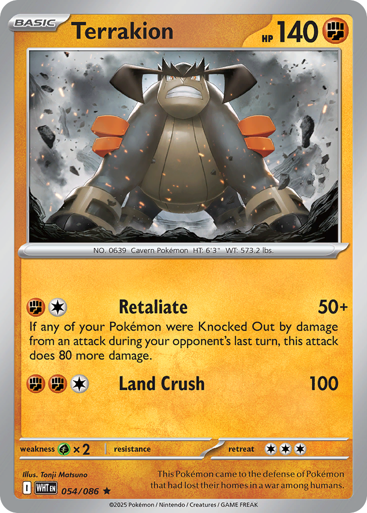 Terrakion — White Flare #054 / 86