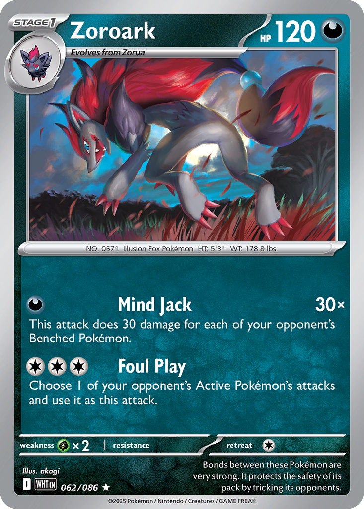 Zoroark — White Flare #062 / 86