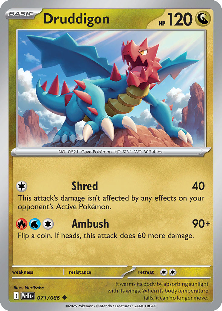Druddigon — White Flare #071 / 86