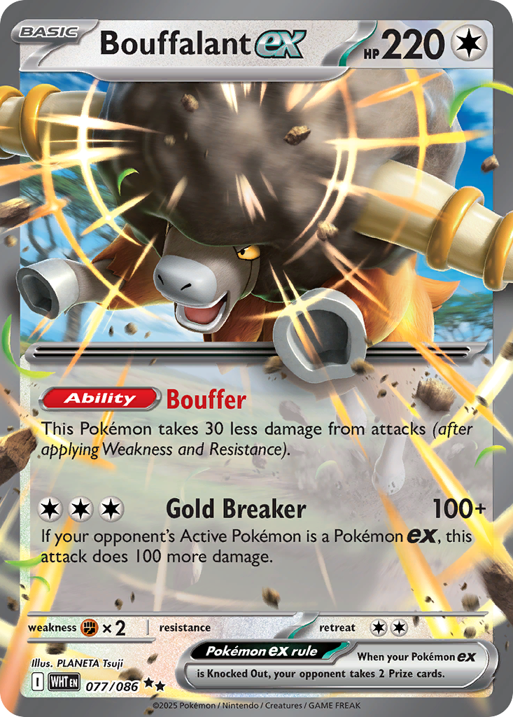 Bouffalant ex — White Flare #077 / 86