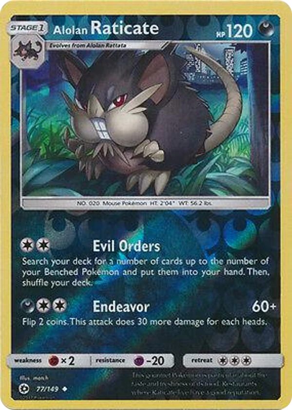 Alolan Raticate — Sun & Moon #077 / 149