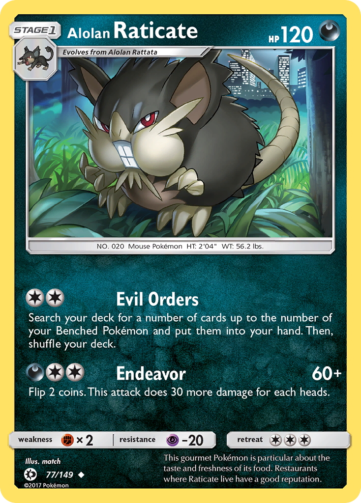 Alolan Raticate — Sun & Moon #077 / 149